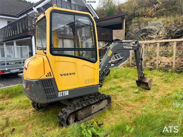 Minigrävare Volvo EC15B xtv excavator w/ trench bucket and hydraulic