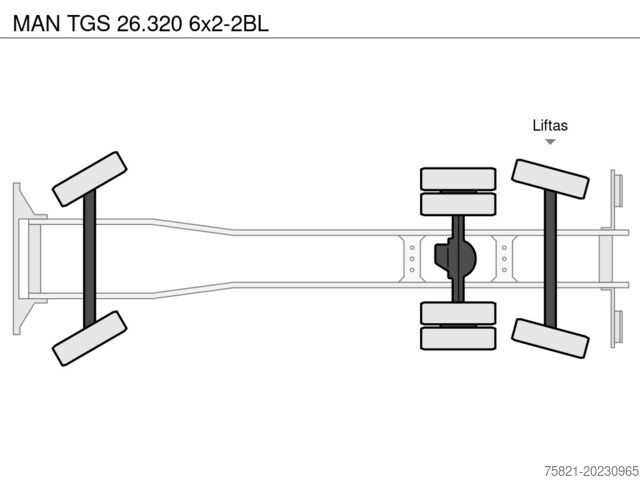 Alusta ja ohjaamo MAN TGS 26.320 6x2-2BL