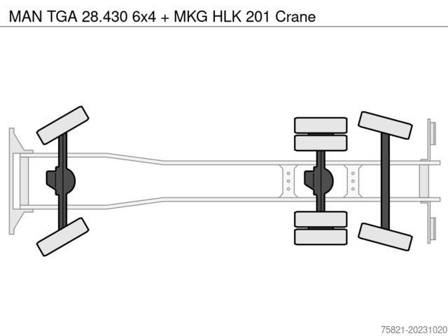 Kranwagen MAN TGA 28.430 6x4 + MKG HLK 201 Crane