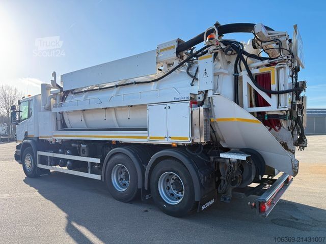 Vakumlu tank kamyonu SCANIA P360 6x4 Hvidtved Larsen Flexline 312 Euro 6