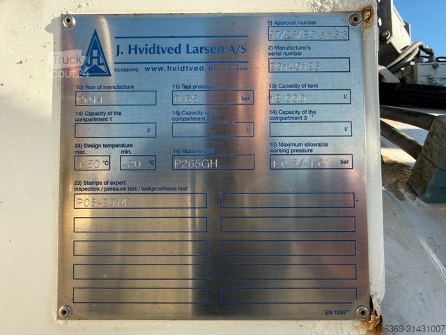 Vakumlu tank kamyonu SCANIA P360 6x4 Hvidtved Larsen Flexline 312 Euro 6