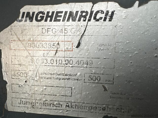 4 tekerlekli forklift Jungheinrich DFG45/Positioner+sideshift/Air condition