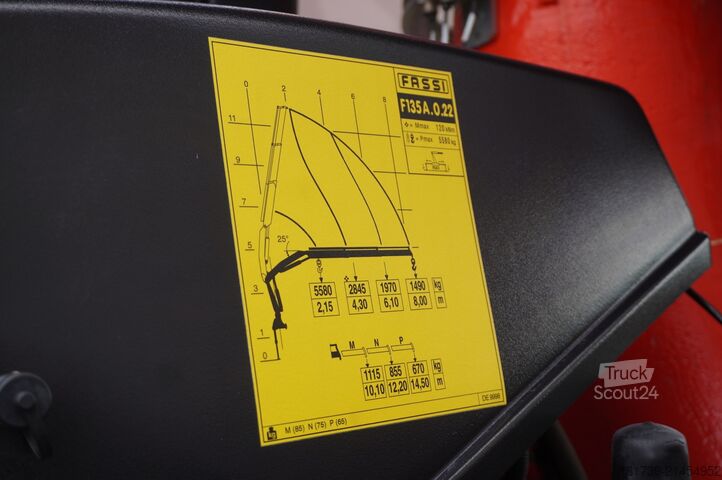 Бортовий із краном Renault C280 DTI 8 / FASSI crane 5.6T / range 8m