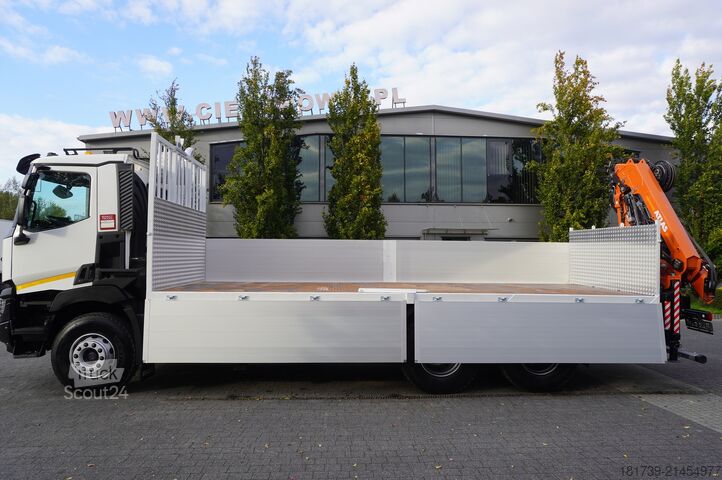 Бортовий із краном Renault C380 Comfort 6x4 / Atlas 172.3E crane