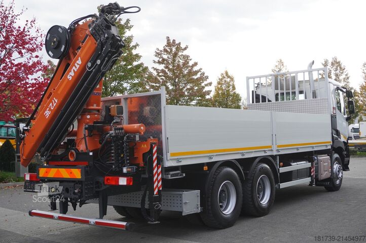 Бортовий із краном Renault C380 Comfort 6x4 / Atlas 172.3E crane