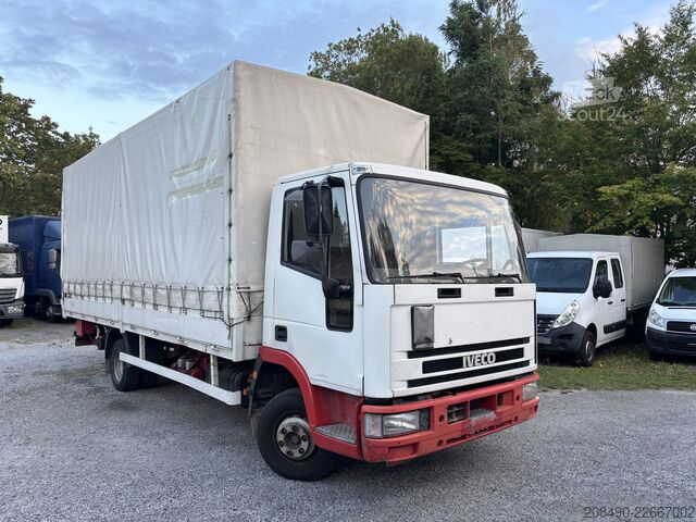 Plattewagen met zeil Iveco Euro Cargo 75 E 14 BB