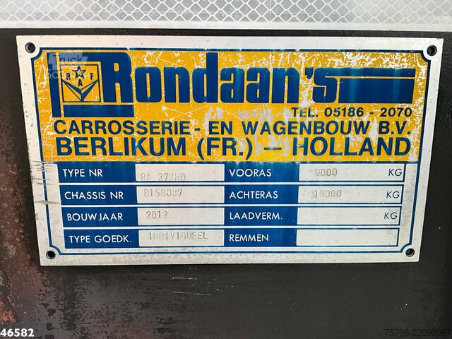 Containervervoer R.A.F. 3-assige containeraanhangwagen