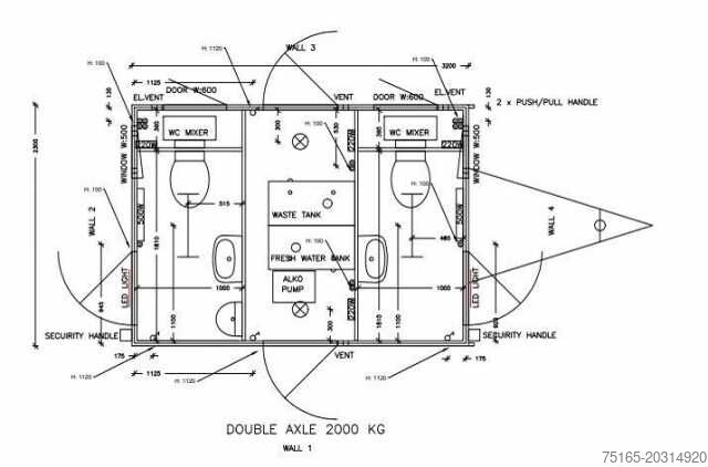 Trailer Rosemeier EW TA-NO 1 + 1 + 1 Doppeltank Toilettenanhänger