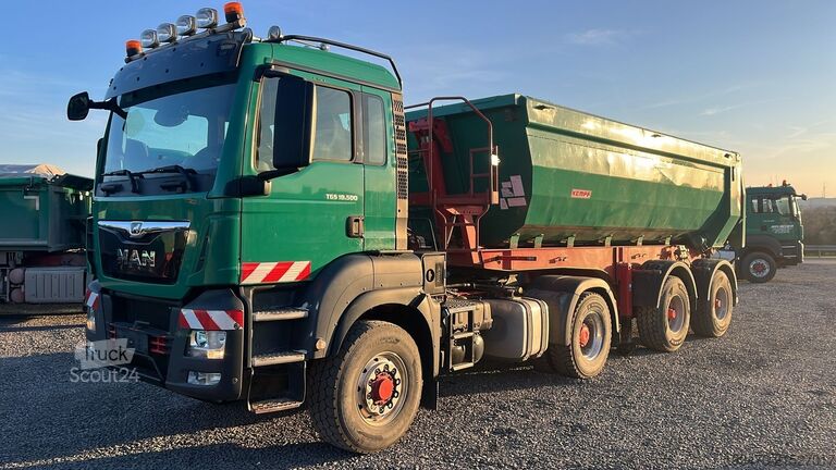 Teherautó MAN TGS 18.500 4x4H BLS 2010 Kempf SKM 31/2 SR tipper semi-trailer