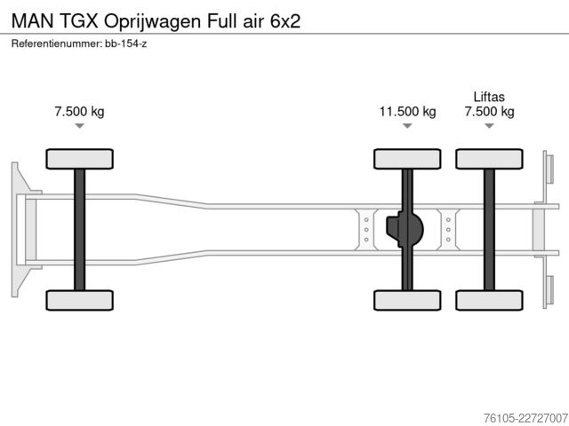 автомобиль-фургон для перевозки автомобилей MAN TGX Oprijwagen Full air 6x2