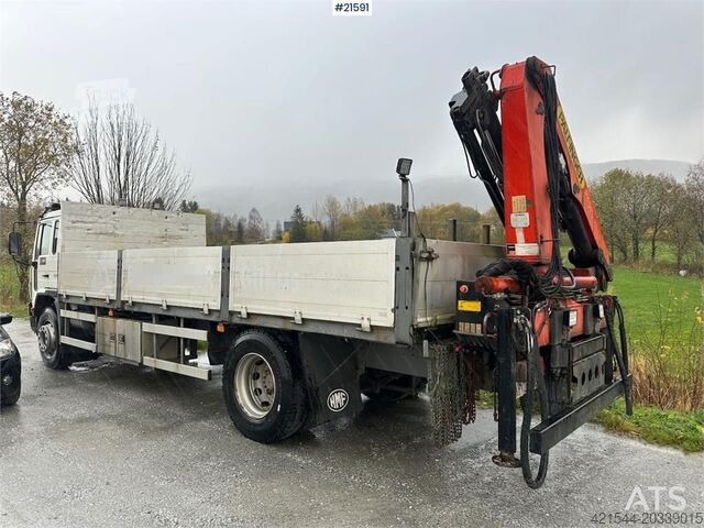 Kranbil Volvo FL 6 flatbed truck w/ rear mounted crane. WATCH VI