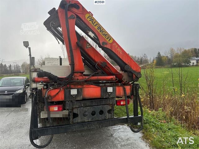 Kranbil Volvo FL 6 flatbed truck w/ rear mounted crane. WATCH VI