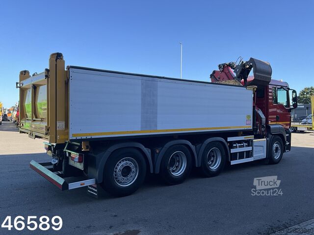 3-zijdige kipper Man TGS 35.360 8x4 Euro 6 HMF 22 Tonmeter Z-kraan