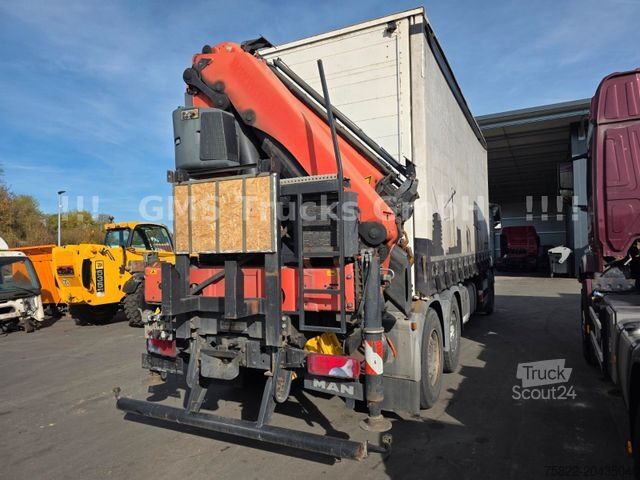 Tovorno vozilo s ravno platformo in ponjavo MAN TGS / NUR149km / 31m Palfinger Kran PK 34002+Jib