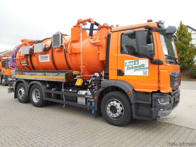 Vakuuminė cisterna sunkvežimis MAN TGM 26.320 6x2-4 BL / Faros 14/1 piston