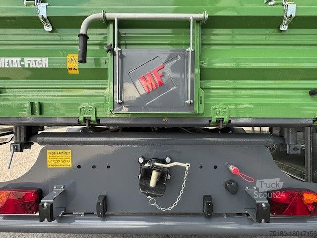 Dreiseitenkipper Anhänger Metal-Fach T957 1-Achs Dreiseitenkipper 7to