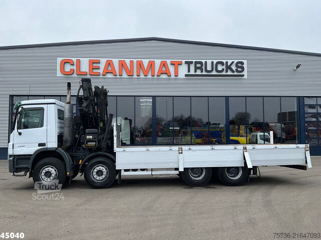 Kranwagen Mercedes-Benz Actros 4141 8x4 manual Hiab 32 Tonmeter laadkra...