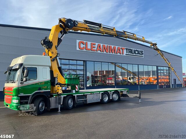 Crane truck DAF FAX 85 CF 410 HMF 85 Tonmeter laadkraan + Fly-jib