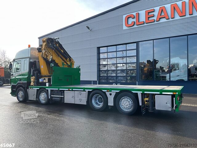 Crane truck DAF FAX 85 CF 410 HMF 85 Tonmeter laadkraan + Fly-jib