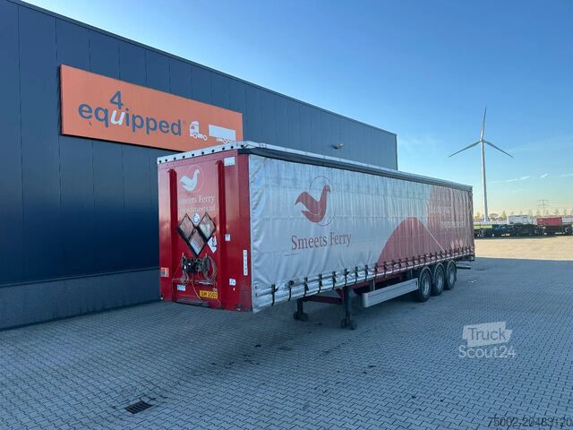 Sliding tarpaulins Pacton alu zijborden + planken, hardhouten vloer, NL-t...