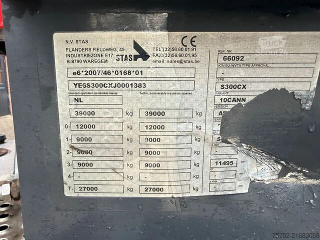 Kamion za otkači Stas S300CX S300CX 58m3 Stuuras Alcoa SAF 6.320KG AP...