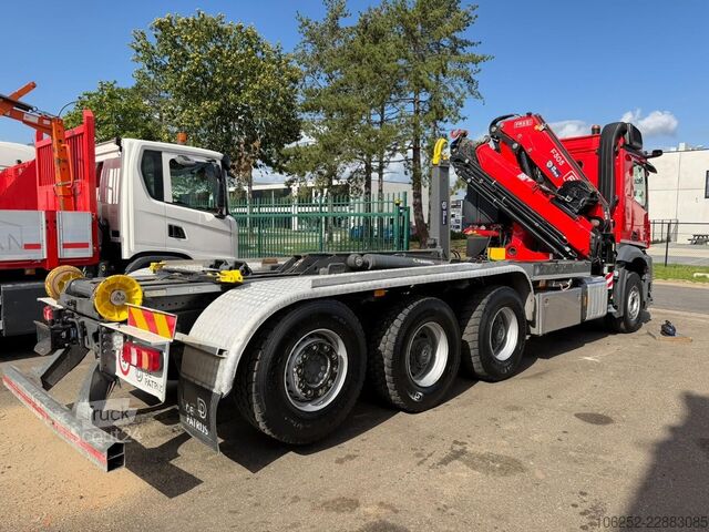 Systém hákového ramena Mercedes-Benz AROCS 3643 8x4 HOOKLIFT + 21m! CRANE FASSI F305...