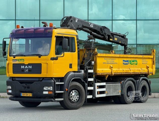 Autocarro ribaltabile MAN TGA 26.350 6X4 HIAB 144D-2 KIPPER ONLY 149.000 K