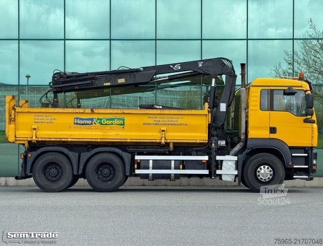 Autocarro ribaltabile MAN TGA 26.350 6X4 HIAB 144D-2 KIPPER ONLY 149.000 K