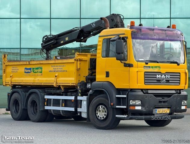 Autocarro ribaltabile MAN TGA 26.350 6X4 HIAB 144D-2 KIPPER ONLY 149.000 K