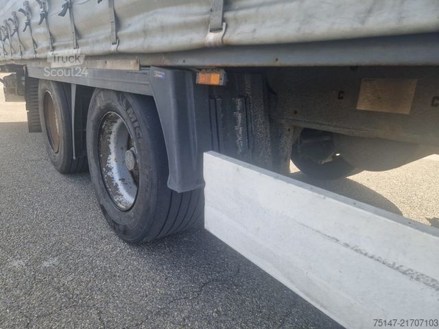 Auflieger mit Pritsche & Plane KRONE 2-Achs Megaliner Edscha Hubdach