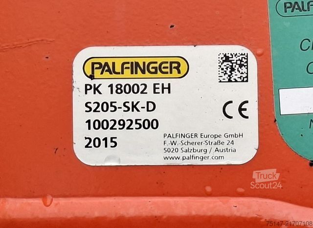 Değiştirme kasalı treyler PALFINGER BDF Wechselbrücke Kran PK18002 Diesel Aggregat