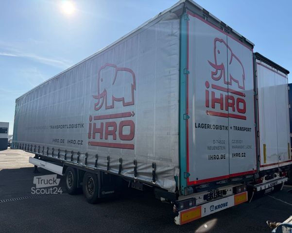 Auflieger mit Pritsche & Plane KRONE 2-Achs Megaliner Edscha Hubdach