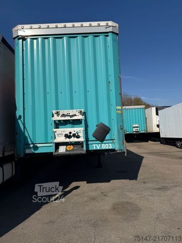 Auflieger mit Pritsche & Plane KRONE 2-Achs Megaliner Edscha Hubdach