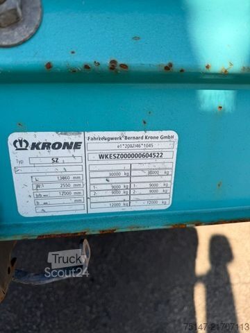 Auflieger mit Pritsche & Plane KRONE 2-Achs Megaliner Edscha Hubdach