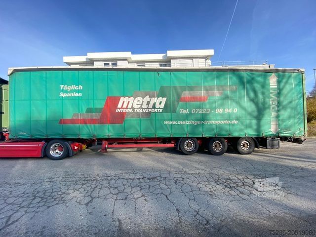 Semiremorcă deschisă cu prelată KÖGEL 3 Achs MEGA Liftachse Hubdach TÜV neu Code XL