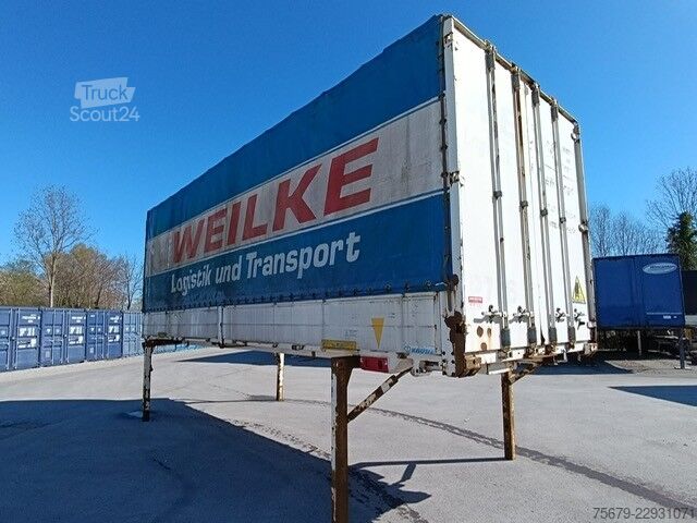 Wechselbrücke mit Pritsche & Plane Krone BDF-System 7.45m, Portaltüren, Edscha