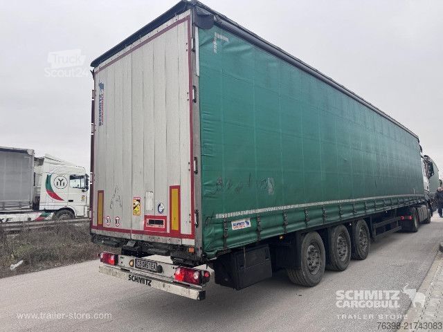 Open semitrailer with tarp Schmitz Cargobull Curtainsider Mega