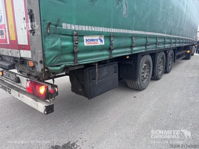 Open semitrailer with tarp Schmitz Cargobull Curtainsider Mega