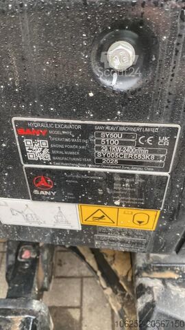 Grävmaskin SANY SY50U 5T - *77H ONLY* - 5 YEARS WARRANTY - EXTR...