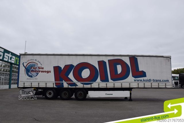 Semi-remorque bâchée KRONE Palettenkasten SAF Achsen TÜV 06/26