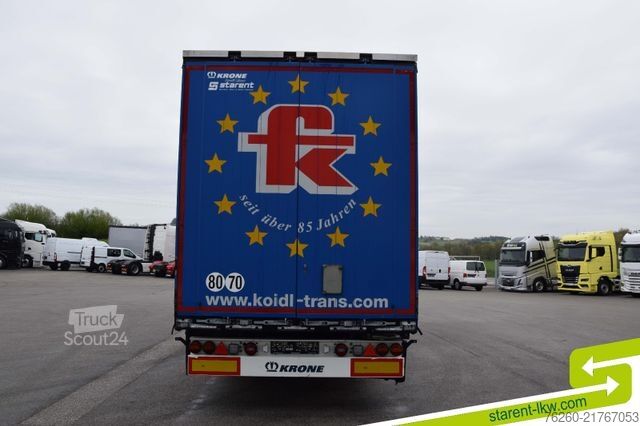 Semi-remorque bâchée KRONE Palettenkasten SAF Achsen TÜV 06/26