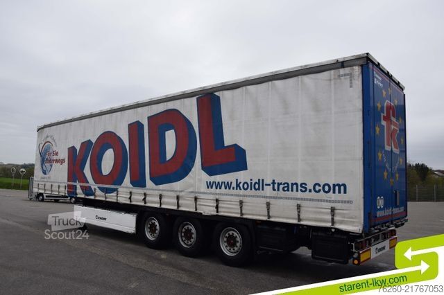 Semi-remorque bâchée KRONE Palettenkasten SAF Achsen TÜV 06/26