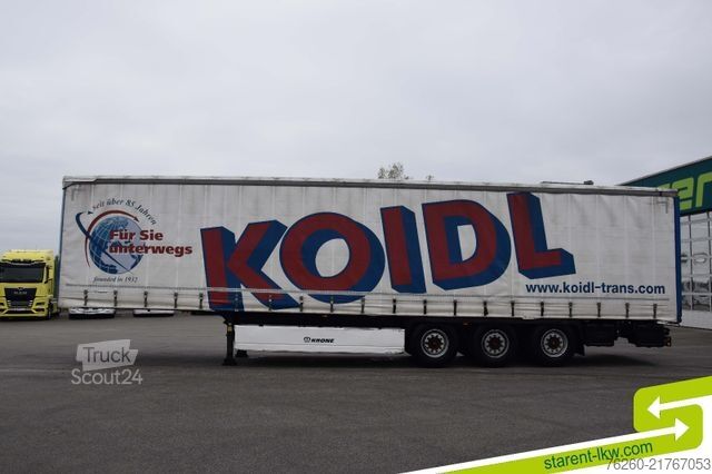 Semi-remorque bâchée KRONE Palettenkasten SAF Achsen TÜV 06/26