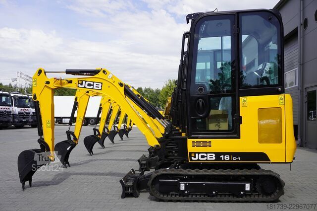 Paletli mini ekskavatör - 7 adet JCB 16 C-1 mini crawler excavator / joystick