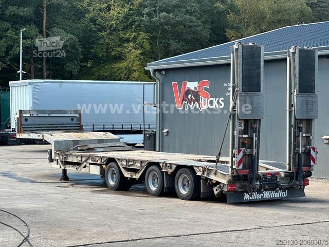 Nízkopodlažný náves MÜLLER-MITTELTAL TS 3 RM Radmulden Nachlauf-Lenkachse