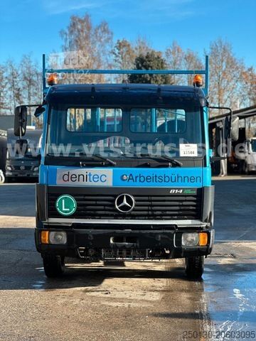 Furgon transport auto MERCEDES-BENZ 814 L 4x2 Auffahrrampen Seilwinde