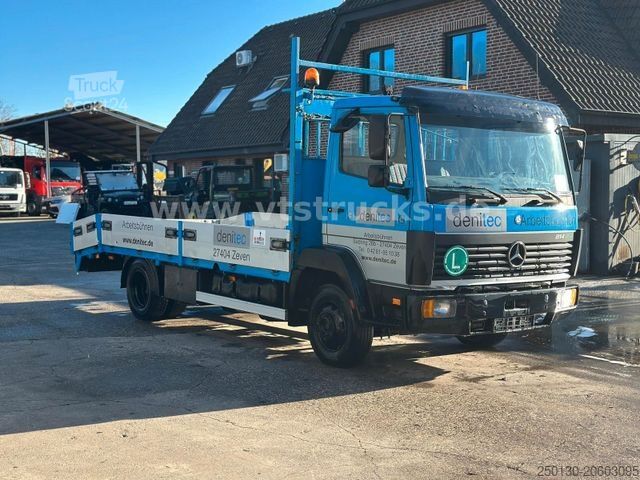 Furgon transport auto MERCEDES-BENZ 814 L 4x2 Auffahrrampen Seilwinde