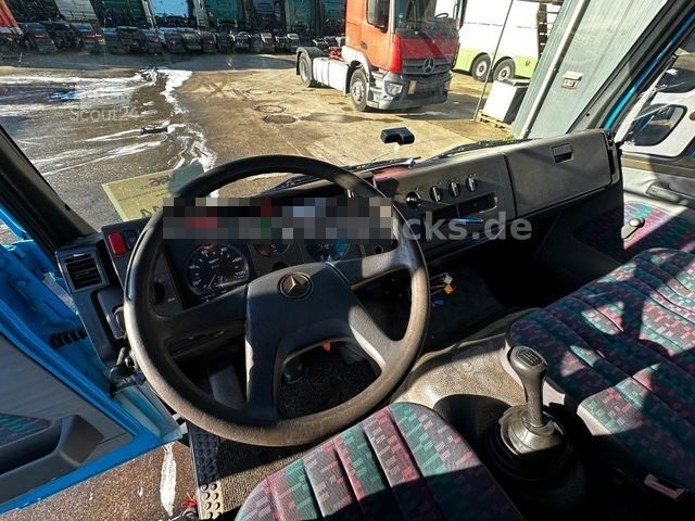 Furgon transport auto MERCEDES-BENZ 814 L 4x2 Auffahrrampen Seilwinde