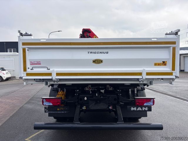 Camion basculante trilateral MAN TGM 18.320 4X2 BL Krankipper Palfinger PK 12.501