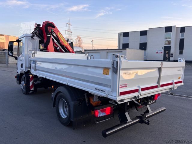 Camion basculante trilateral MAN TGM 12.250 4X2 BL Krankipper Palfinger PK 9.501